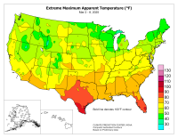 Extreme Apparent Temperature